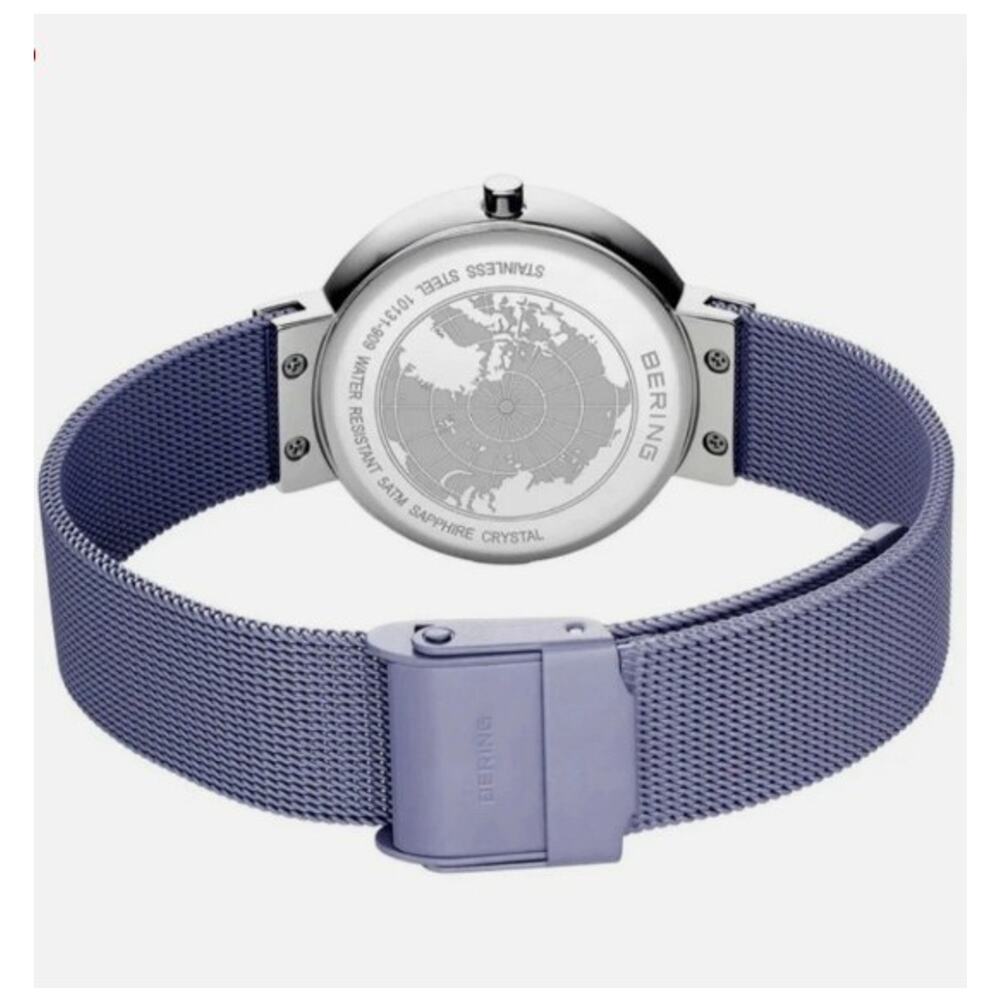 Elegant SWAROVSKI Bering Women's Watch Classic Lavender Dial Stainless Steel - Picture 2 of 9